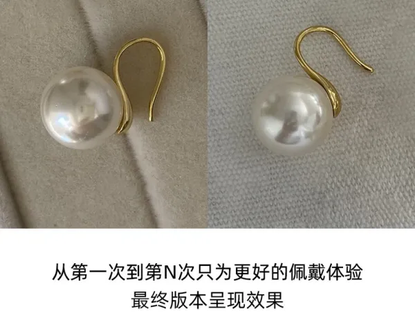 Design Pearl Drop Earrings Gray 10mm Jewelry - 12