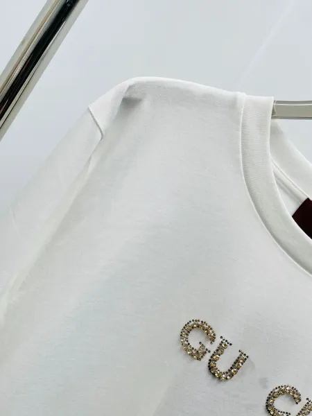 Gucci Crystal-Embellished 'GU CI' Long-Sleeve T-Shirt Black - 14