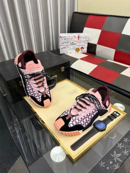Dolce & Gabbana Sneakers Beige Pink Multicolor Sneakers - 9