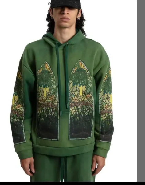 Gallery Dept Ivy Hoodie Olive Green - 11