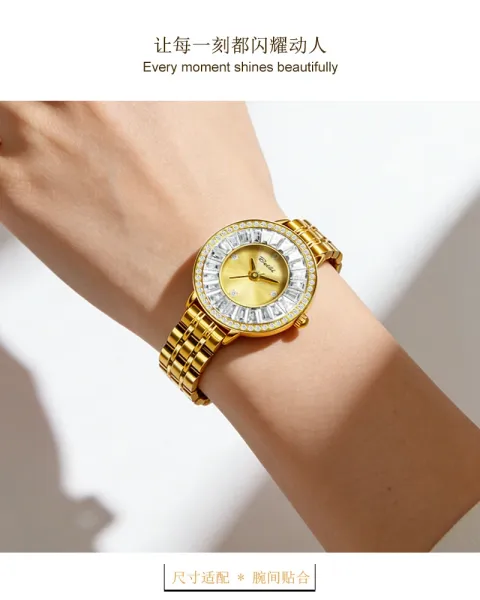 Design BELBI Crystal-Embellished Black Dial Stainless Steel Watch Watches - 12