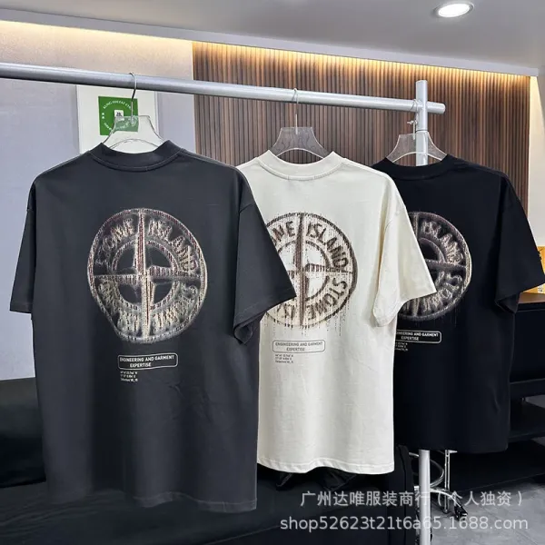 Stone Island Compass Logo Oversized T-Shirt Black / Off-White / Black - 3