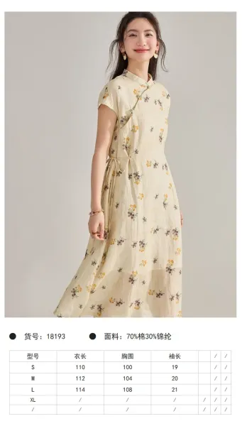 Design Wrap Dress with Floral Print in Blue Multicolor - 8