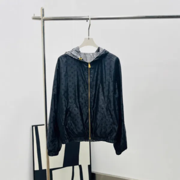 C.P. Company Grid-Print Hooded Windbreaker Gray Outerwear - 8