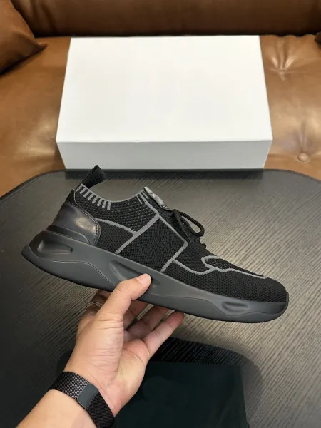 Design Chunky Knit Sneakers Black / Gray - 5