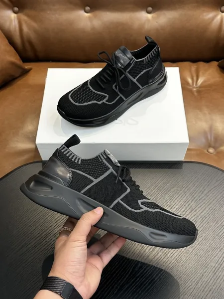 Design Chunky Knit Sneakers Black / Gray - 6