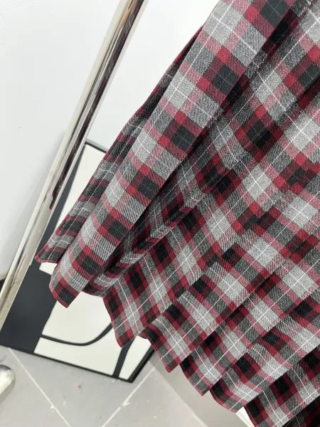 Design Plaid Western Shirt Burgundy Gray Multicolor Shirt Tops Shirt - 23