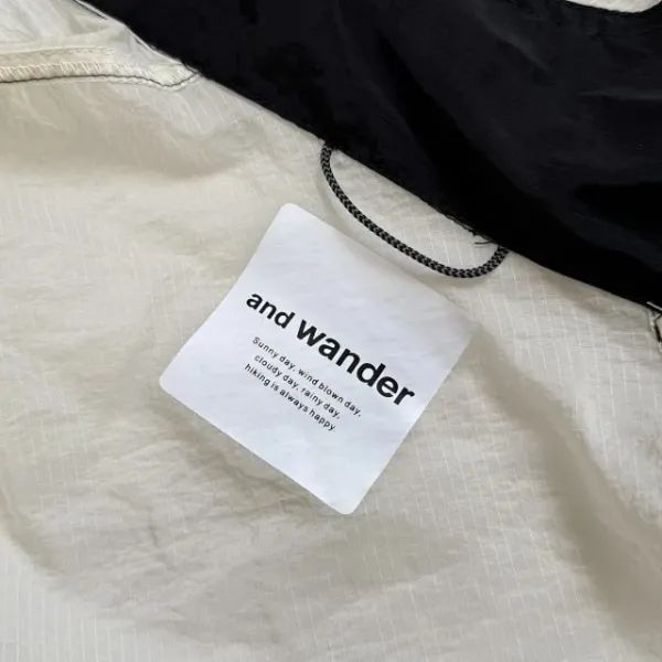 Design ROA x And Wander Lightweight Hooded Windbreaker Beige Outerwear - 50