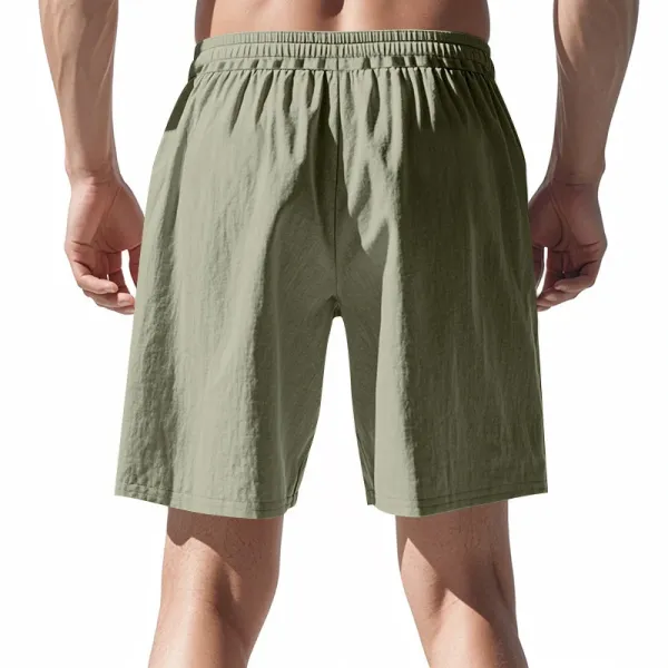 Design Drawstring Waist Shorts White - 80
