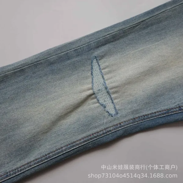 Design Flared White Denim Jeans with Embroidered Graphics - 16