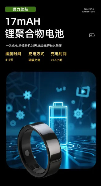Design Smart Ceramic Outer Ring Smart Ring Black Jewelry - 10