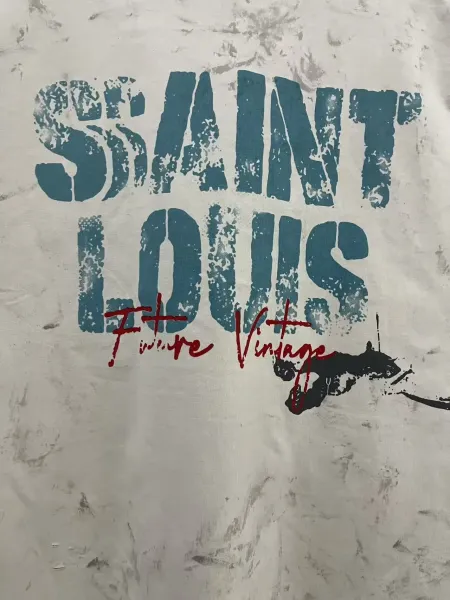 Saint Tears Graphic Print Oversized T-Shirt White - 10