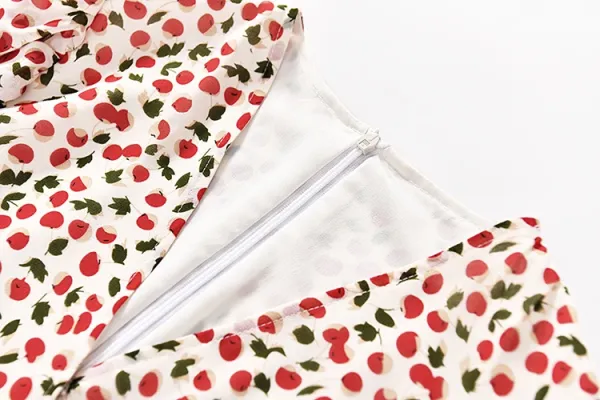 Design Red Floral Wrap Maxi Dress with Ruffle Sleeves Dress - 36
