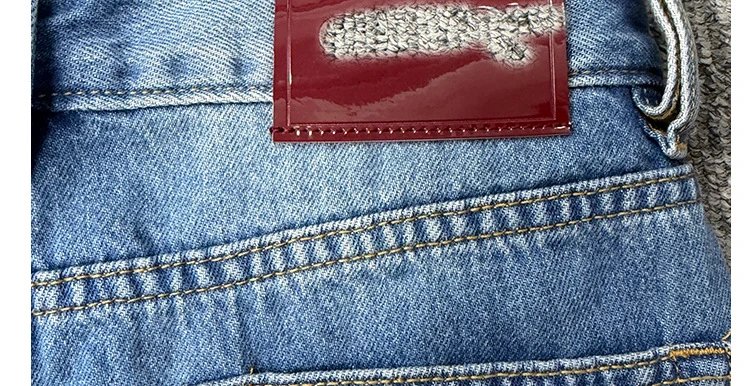 Design Wide-Leg Flared Jeans Blue - 25