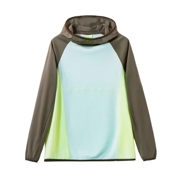 Design Color-Block Hooded Windbreaker Multicolor Outerwear - 8