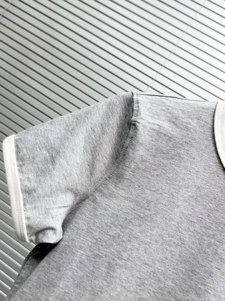 Design Ringer T-Shirt Gray with Dolphin Embroidery - 10