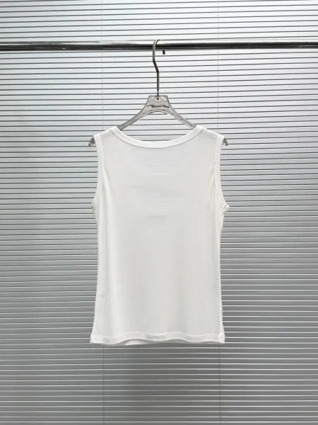 Design IUM Cut-Out Detail White Vest-Top Vest Top - 5
