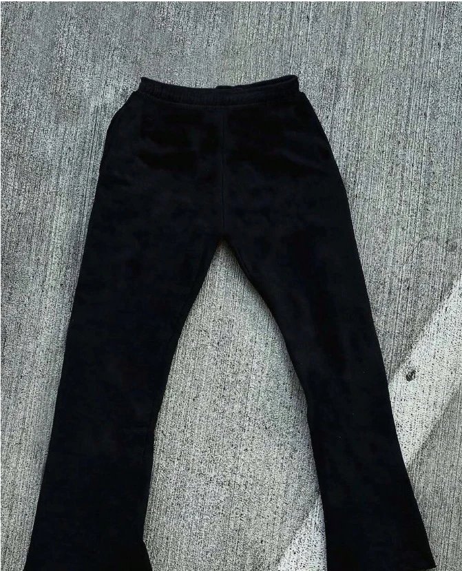Design Saint Tears Sweatpants Brown with Patchwork and Side Lettering Sweatpants - 4