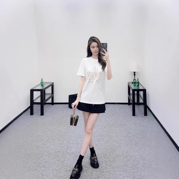 Dior Star Print Graphic T-Shirt White - 3
