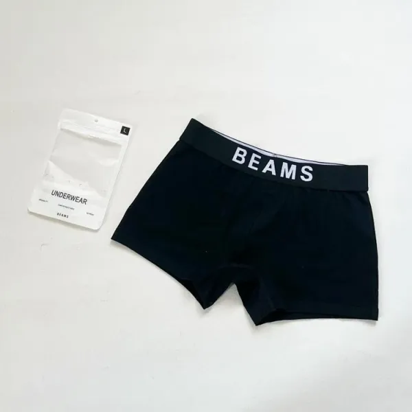Design BEAMS Boxer Briefs Black / Gray / Black Orange Waistband Underwear - 8