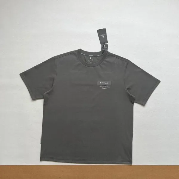 Design Snow Peak Minimal Lifestyle Crew Neck T-Shirt in Gray, Black, and Beige T-Shirts - 18