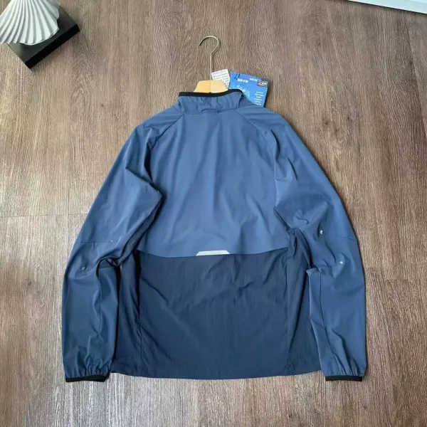 Design Windbreaker Jacket Black with Reflective Stripes Outerwear.windbreaker - 6