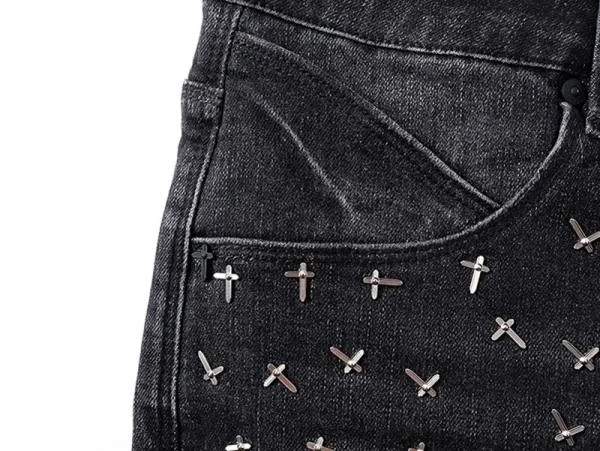 Design RTA Distressed Black Denim Jeans - 31