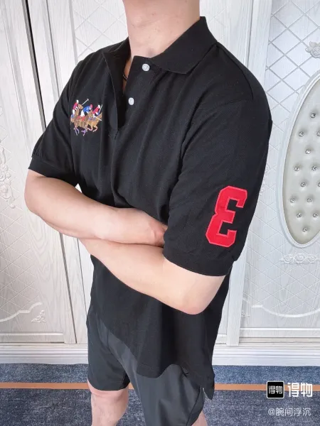 Ralph Lauren Polo Shirt Black Embroidered Polo - 4