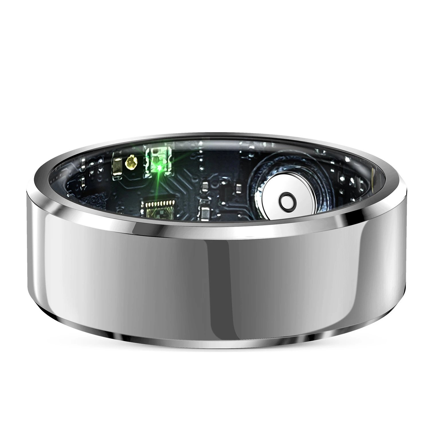 Design Smart Ring with Embedded Circuitry Silver Electronics