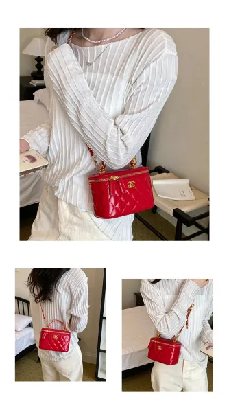 Chanel Mini Vanity Bag White Quilted Leather Handbag - 7