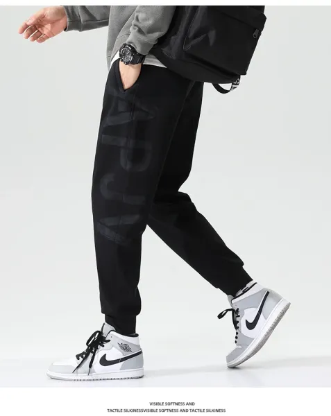 Design Graphic Sweatpants Gray - 13