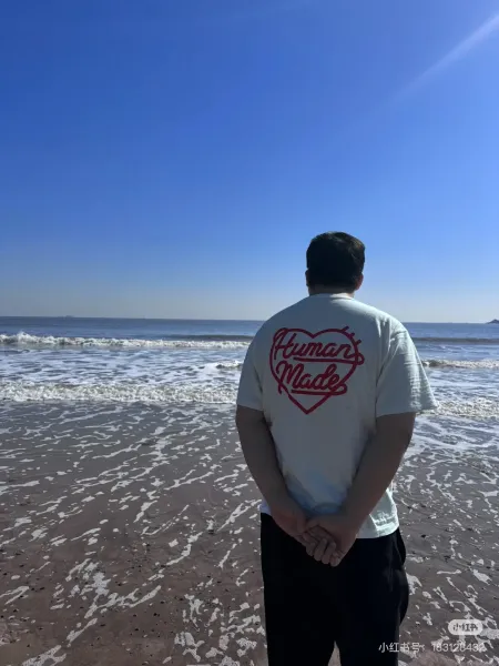 Human Made Heart Logo T-Shirt White and Black - 10