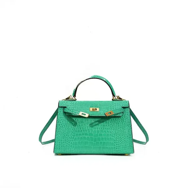 Hermès Kelly Mini Crocodile Vert Criquet Handbag - 1