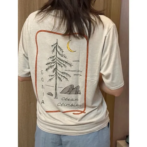 Patagonia Graphic Tee Beige with Tree Print T-Shirt - 12