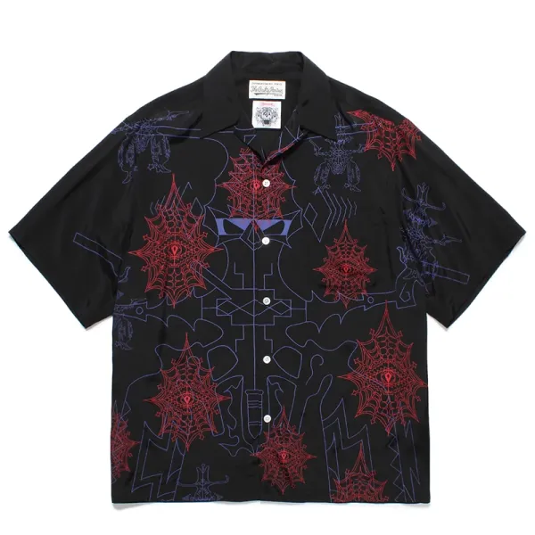 Design Wacko Maria Lucha Libre Fight Club Hawaiian Shirt Blue Shirt - 45