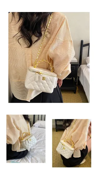 Chanel Mini Vanity Bag White Quilted Leather Handbag - 10