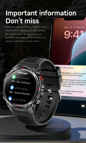 Design Smartwatch Pro Black Orange Sports Watch - 17