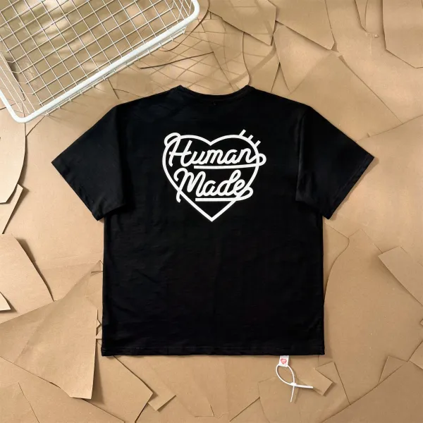Human Made Heart Logo T-Shirt White and Black - 15