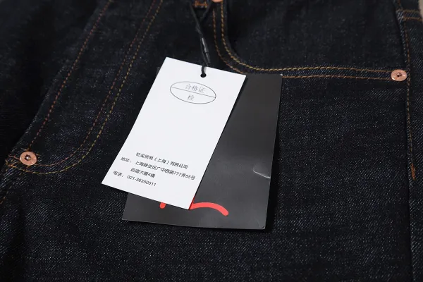 Evisu Fuji Logo Raw Denim Jeans Black - 9