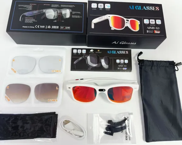 Design Ai Glasses AIMB-G3 Smart Eyewear Transparent Optical Glasses with Interchangeable Lenses Eyewear - 13