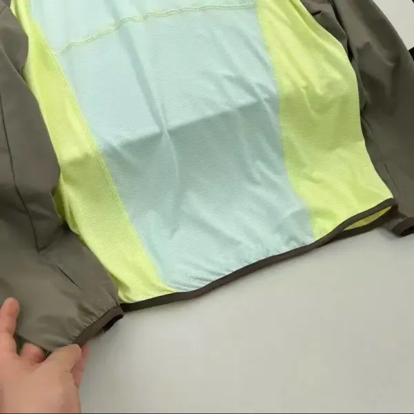 Design Color-Block Hooded Windbreaker Multicolor Outerwear - 23
