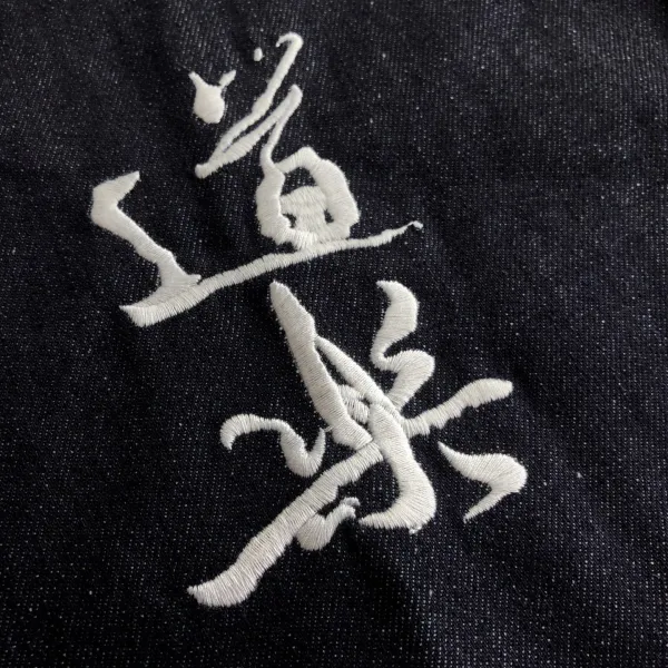 Evisu Osaka Japan Embroidered Denim Shirt Navy - 6