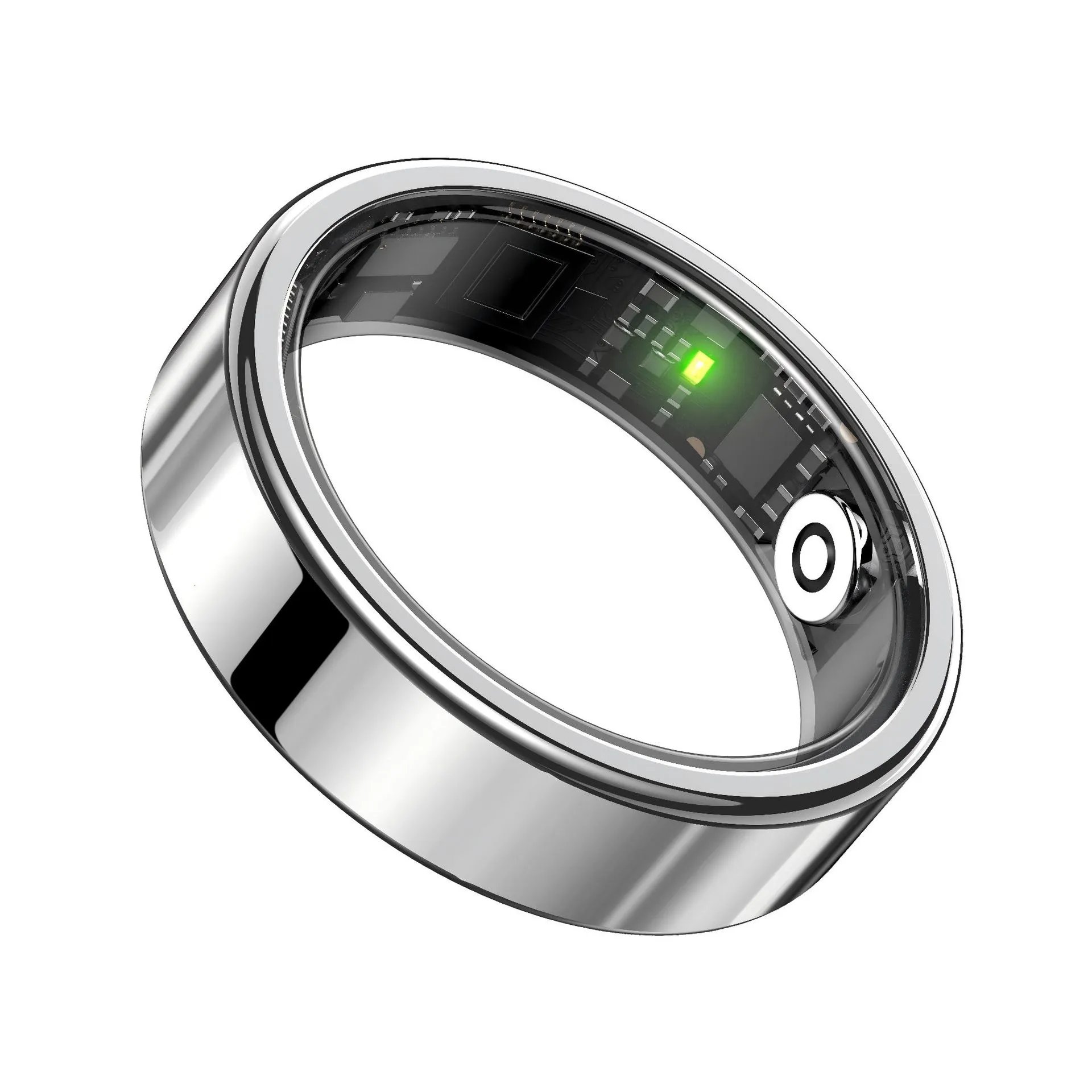 Design Smart Ring with Integrated Circuitry Silver Electronics