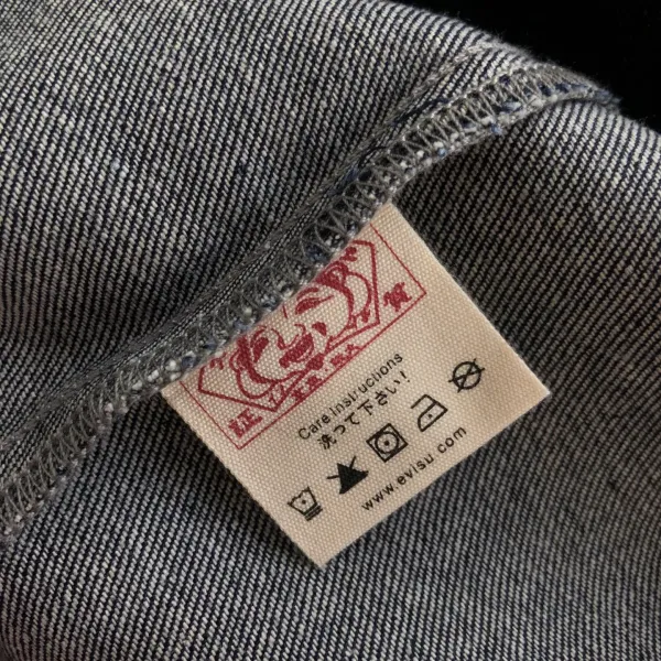 Evisu Osaka Japan Embroidered Denim Shirt Navy - 11