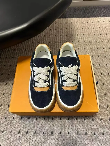 Louis Vuitton Archlight Sneakers Navy Suede Beige Sole Sneakers - 1