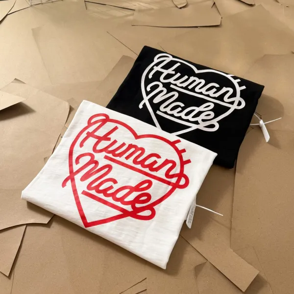 Human Made Heart Logo T-Shirt White and Black - 28