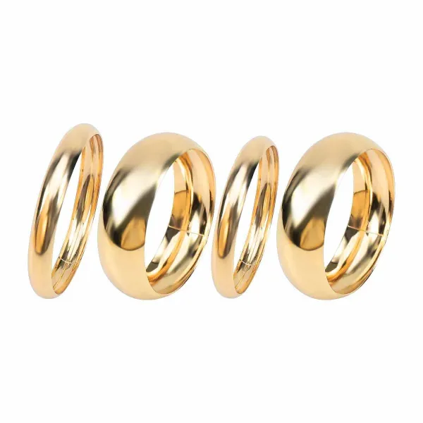 Design Classic Gold Dome Ring Set Jewelry - 1
