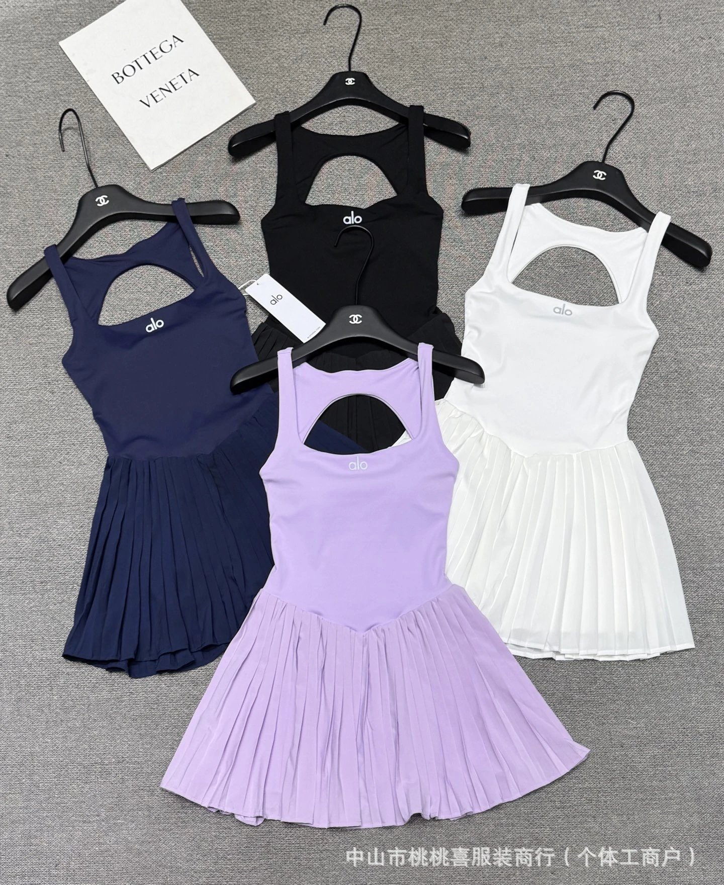 Alo Yoga Tennis Dress Navy Blue Activewear - 3