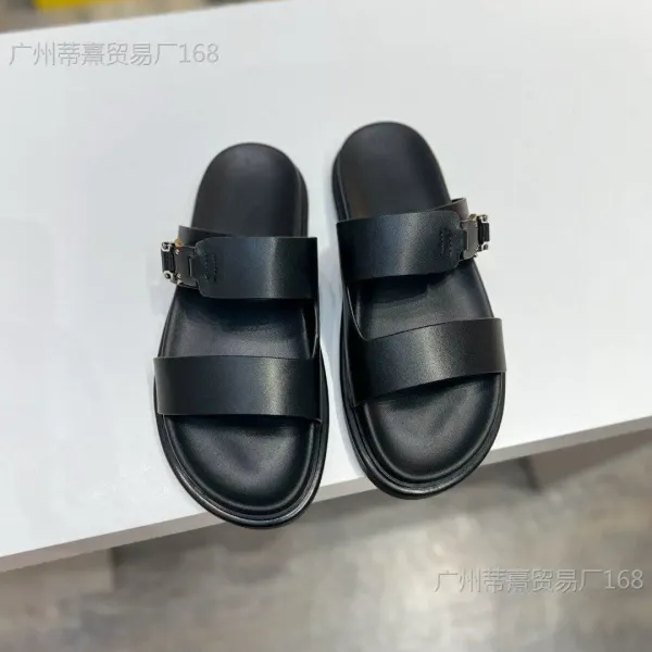 Off-White Industrial Slide Brown Suede Sandals - 15