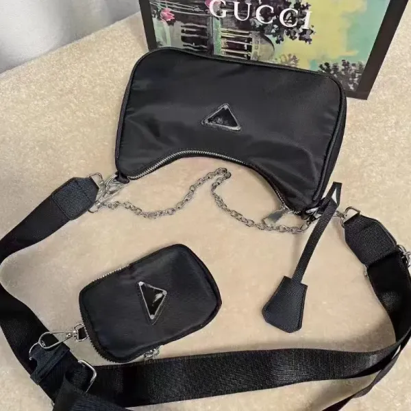 Prada Re-Nylon Mini Shoulder Bag Black - 6